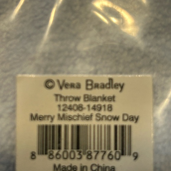 Vera Bradley Merry Mischief Snow Day Throw Blanket - Picture 3 of 4